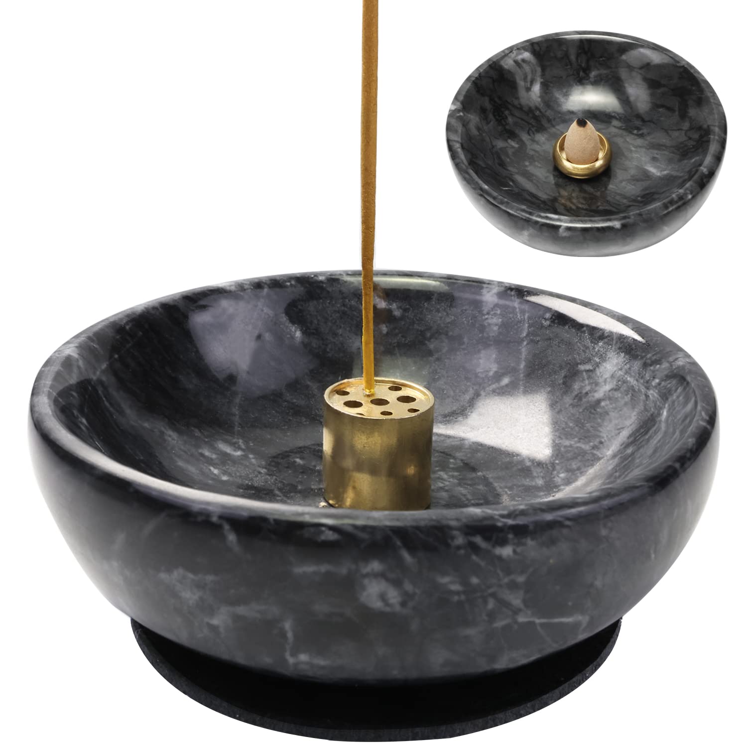 Amazon.com: Vrupin Natural Marble Incense Burner, Handmade Incense